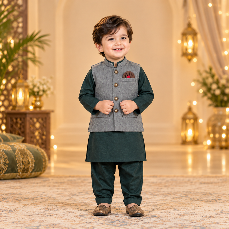 Kurta Waistcoat Set